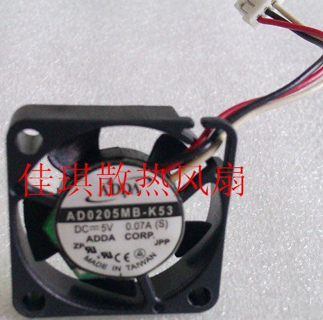 ADDA AD0205MB-K53 5V 0.07A 3wires Cooling Fan ADDA AD0205MB-K53 5V 0.07A 3wires Cooling Fan